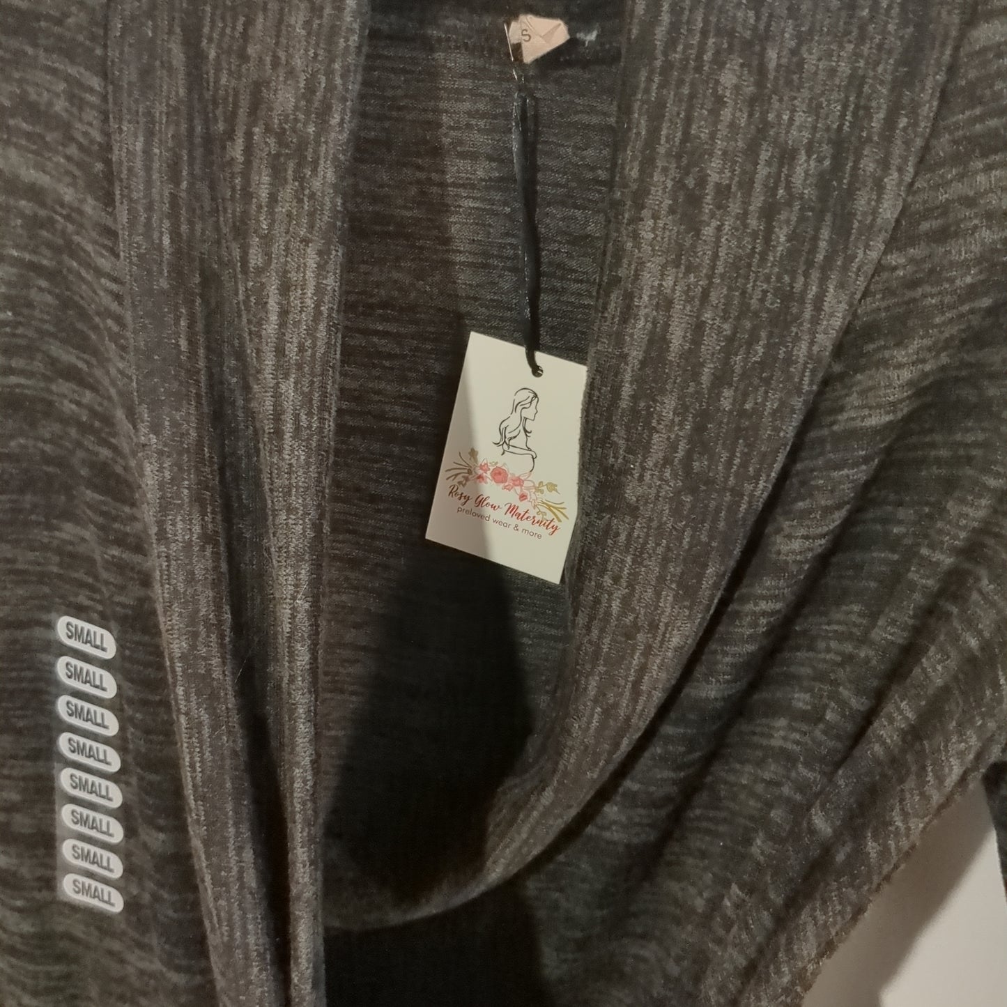 Deep cowl neck LS fitted sweater, Multi