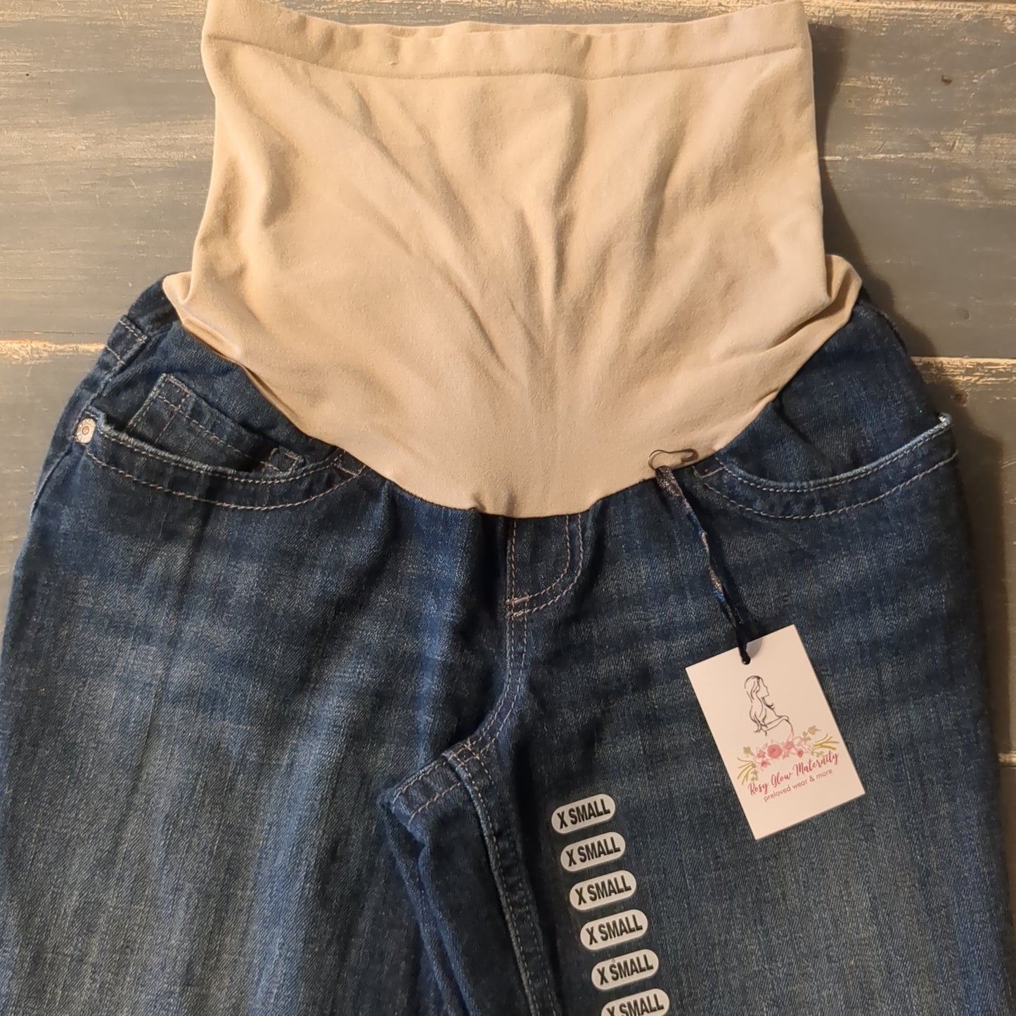 Full panel 23" straight leg cropped jeans, Multi wash