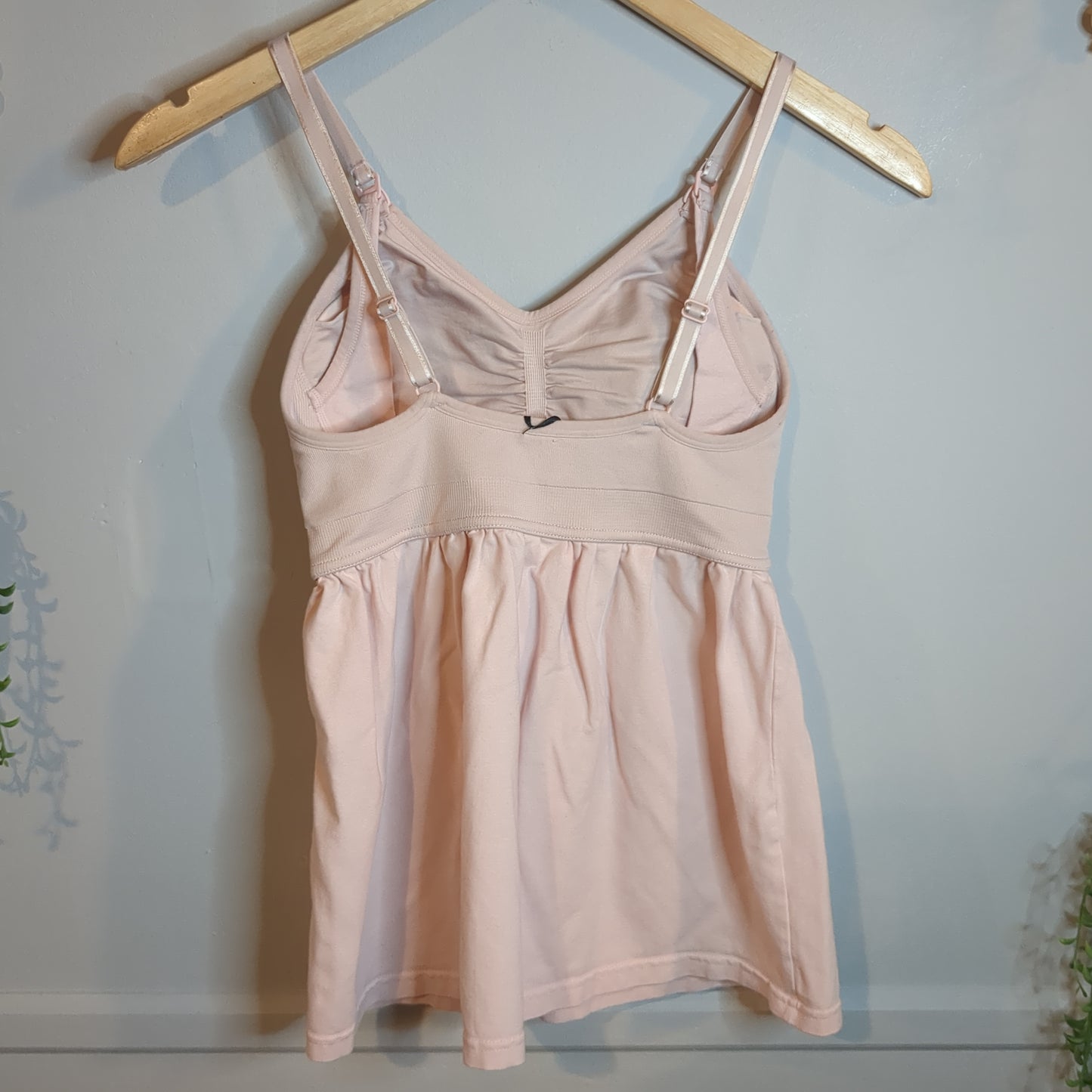 Semi-formed clasp strap stretchy cami, Pink -NF
