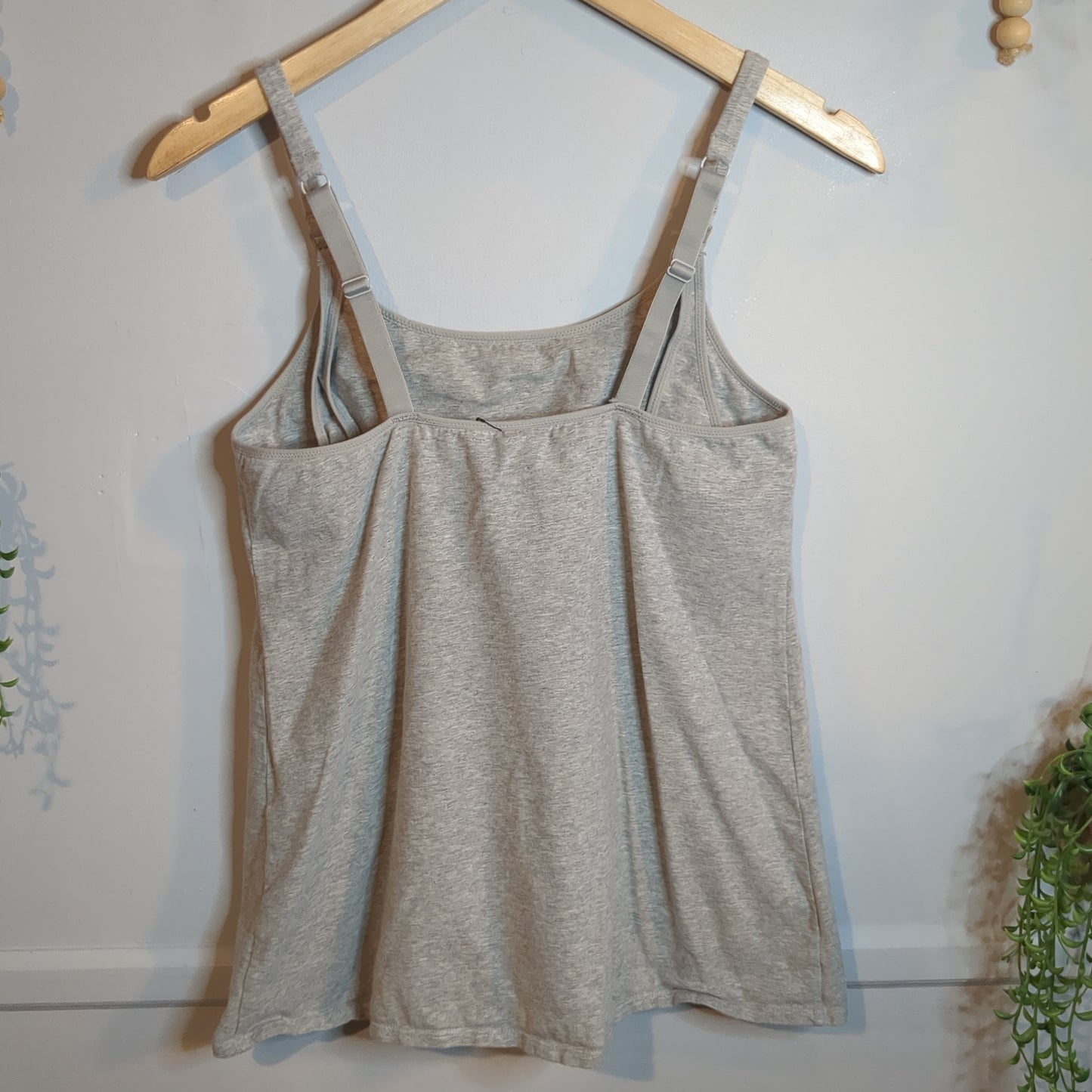 Shelf bra clasp strap cotton cami, Multi -NF