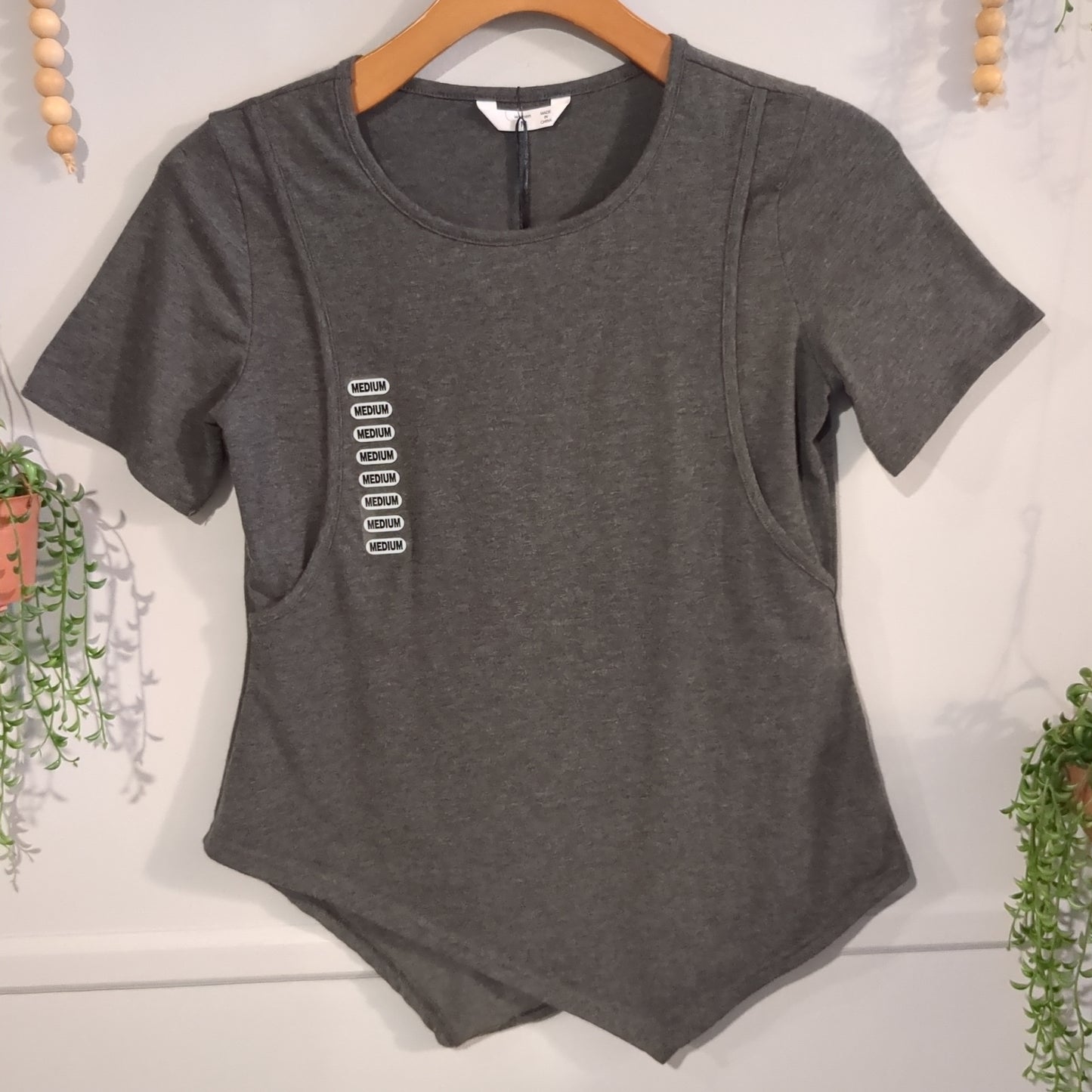 Side access nursing SS tee, Multi -NF