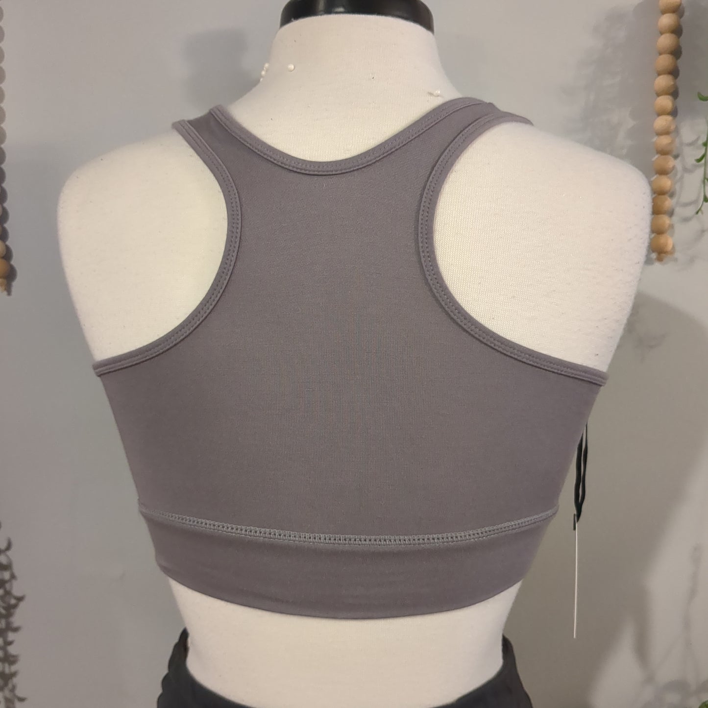 Criss-cross racerback lounging nursing bra, Grey