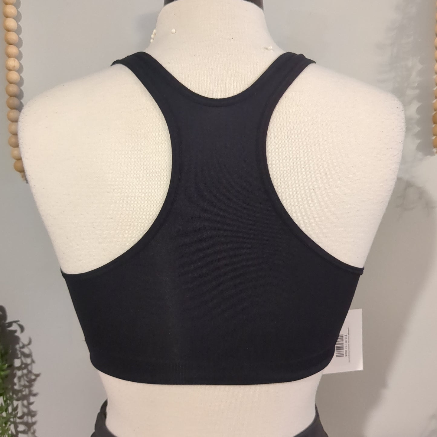 Lightweight crisscross racerback lounging nursing bra, Black