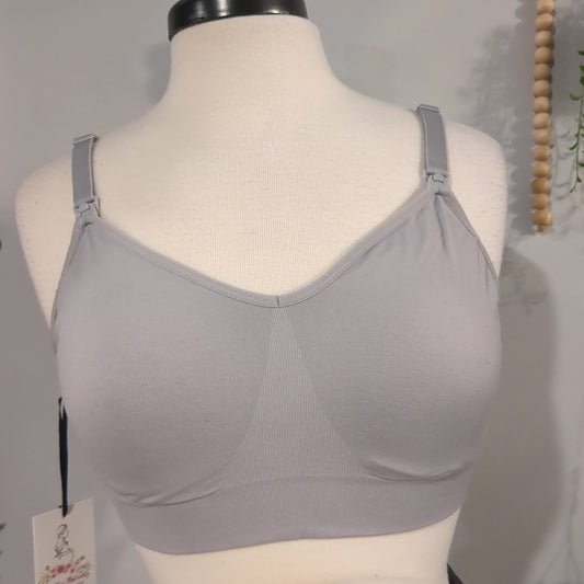 Clasp strap lightly lined stretchy nursing bra, Multi