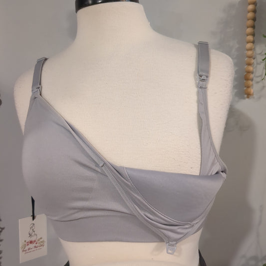 Clasp strap lightly lined stretchy nursing bra, Multi