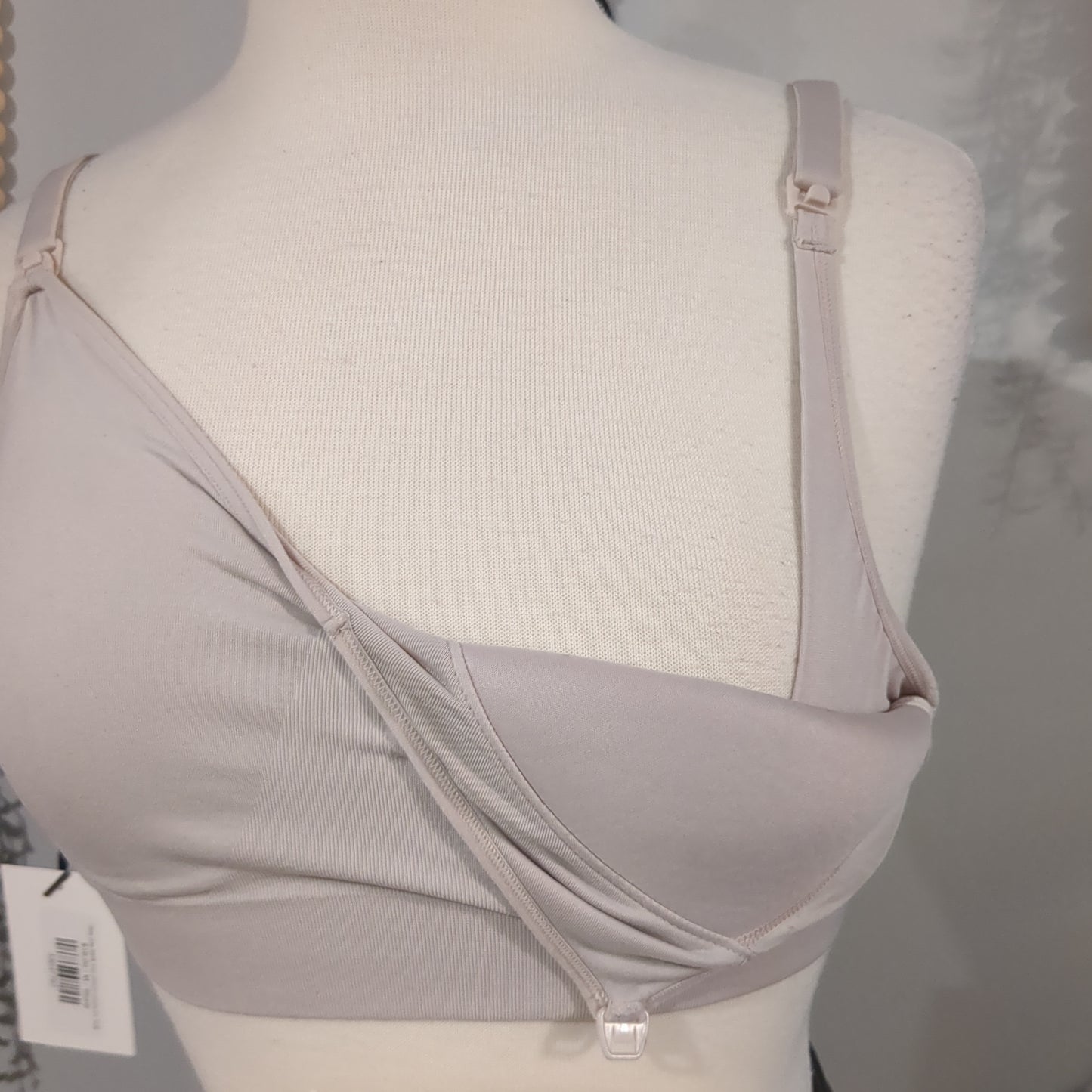 Clasp strap lightly lined stretchy nursing bra, Multi