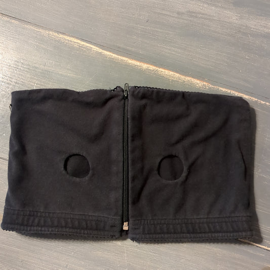 Strapless zippered hands-free pumping bra, Black