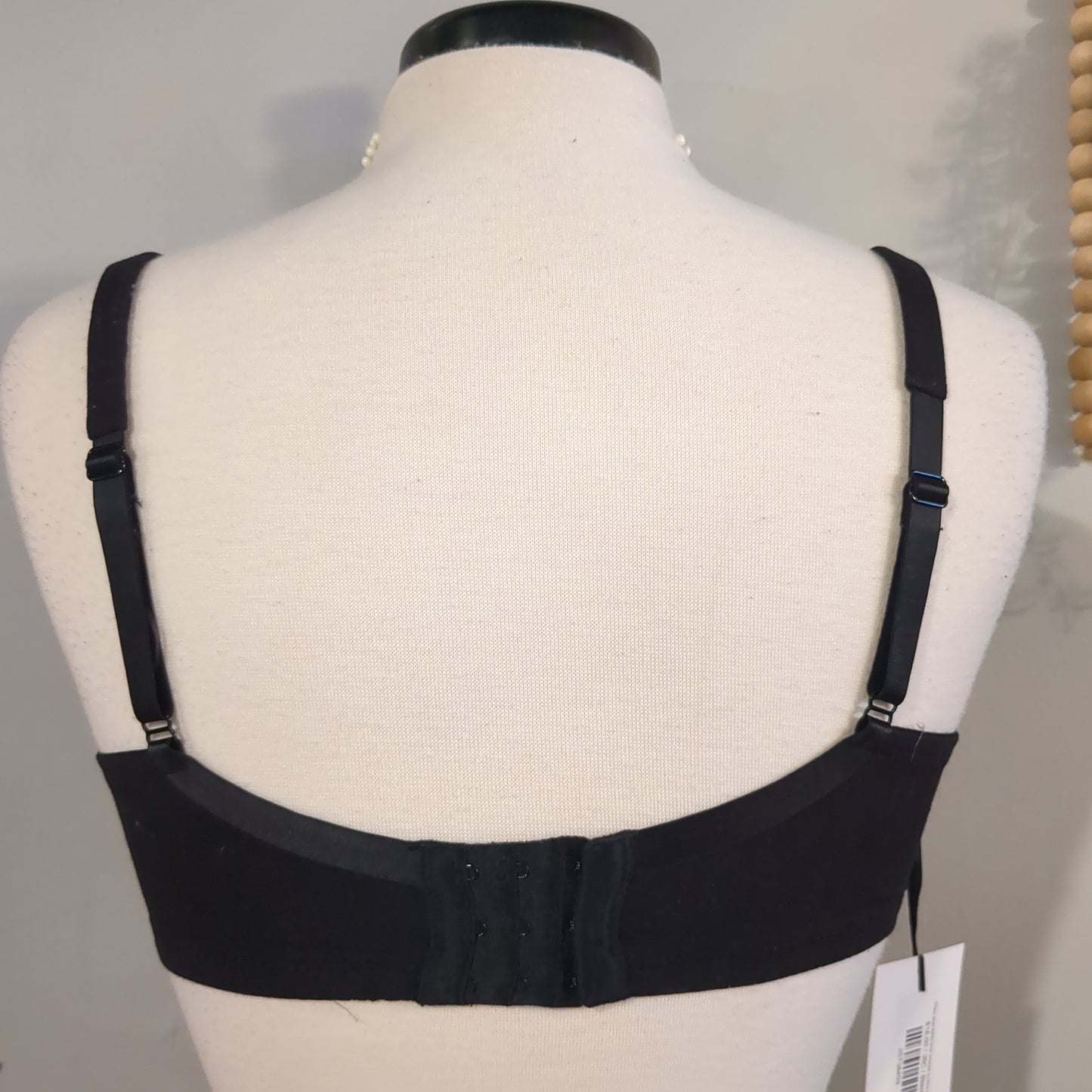 Clasp strap lightly lined wirefree nursing bralette, Black