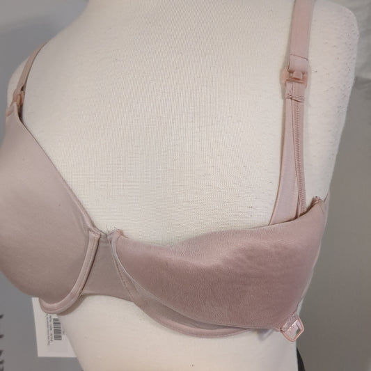 Clasp strap nursing underwire bra, Light Pink