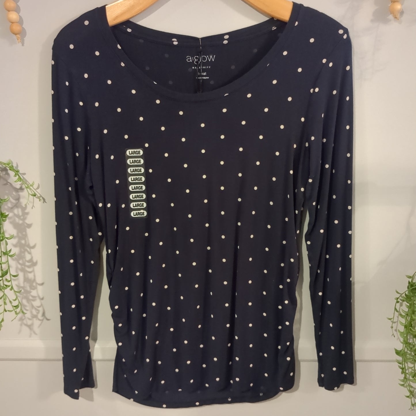 Classic fitted round neck LS tee, Multi