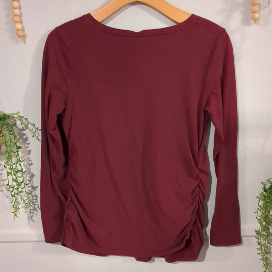 Essential fitted v-neck LS tee, Multi