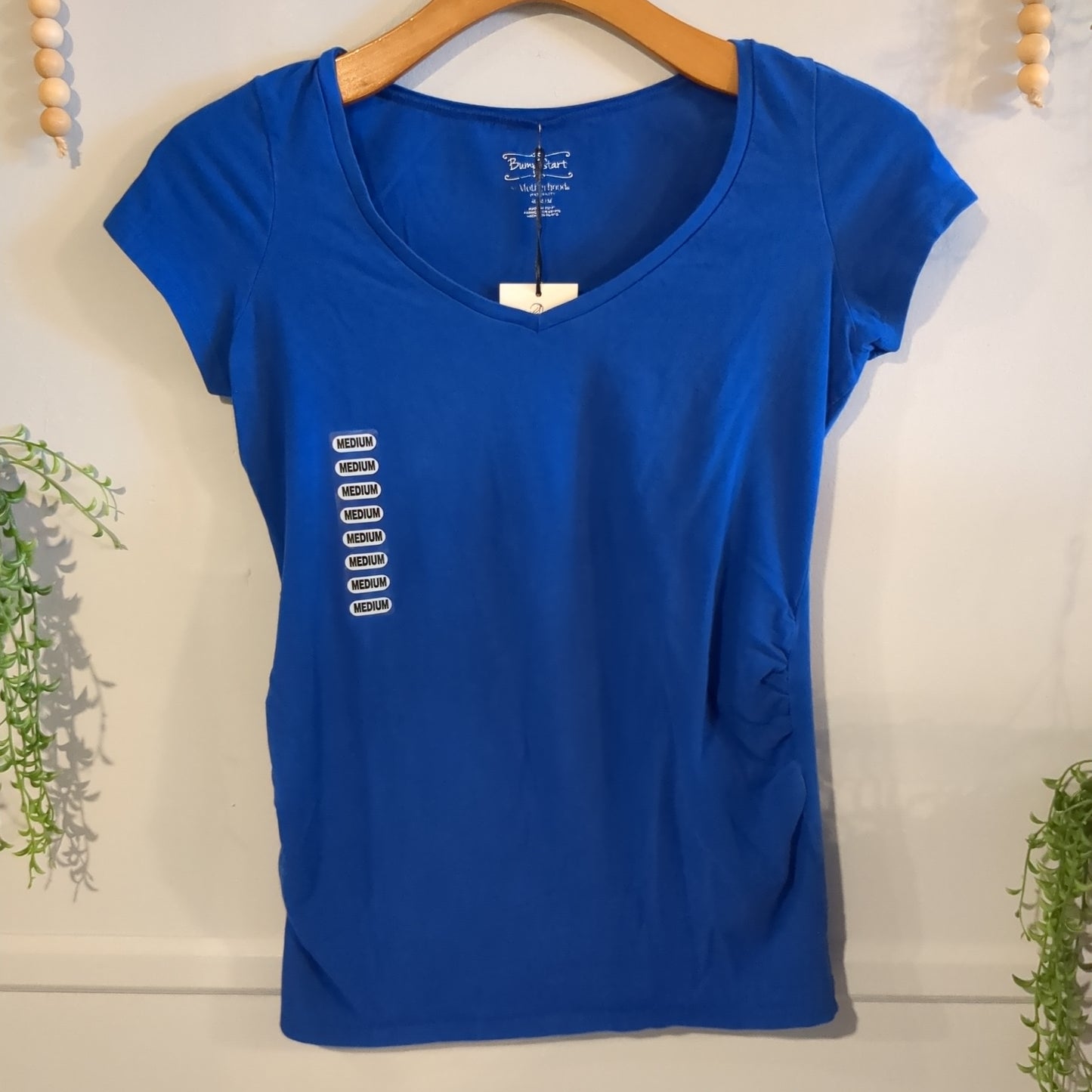 Essential fitted v-neck SS tee, Multi