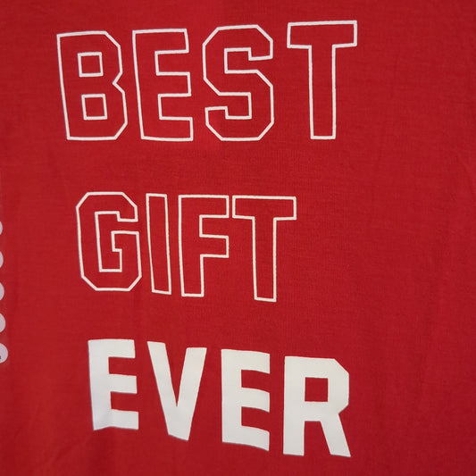 'Best Gift Ever' SS graphic tee, Red