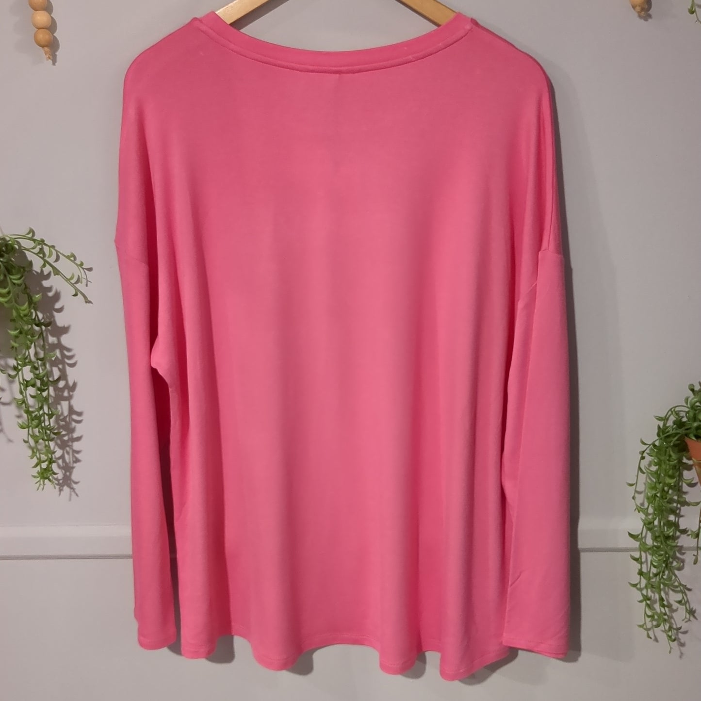 'PINK or BLUE' graphic LS tee, Bubblegum pink *brand new*