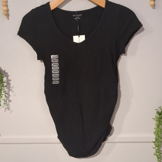 Vintage stye fitted v-neck SS tee, Multi