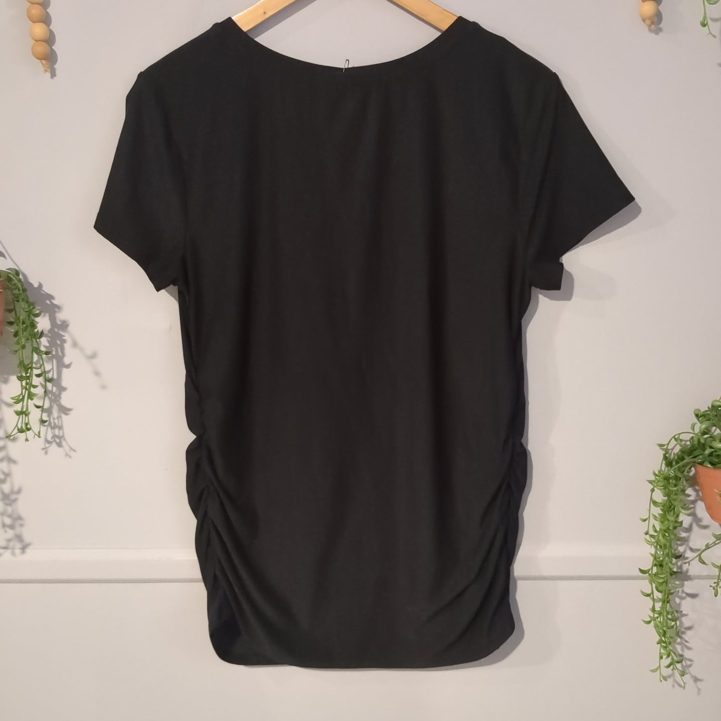 'Mama' fitted SS graphic tee, Black leopard