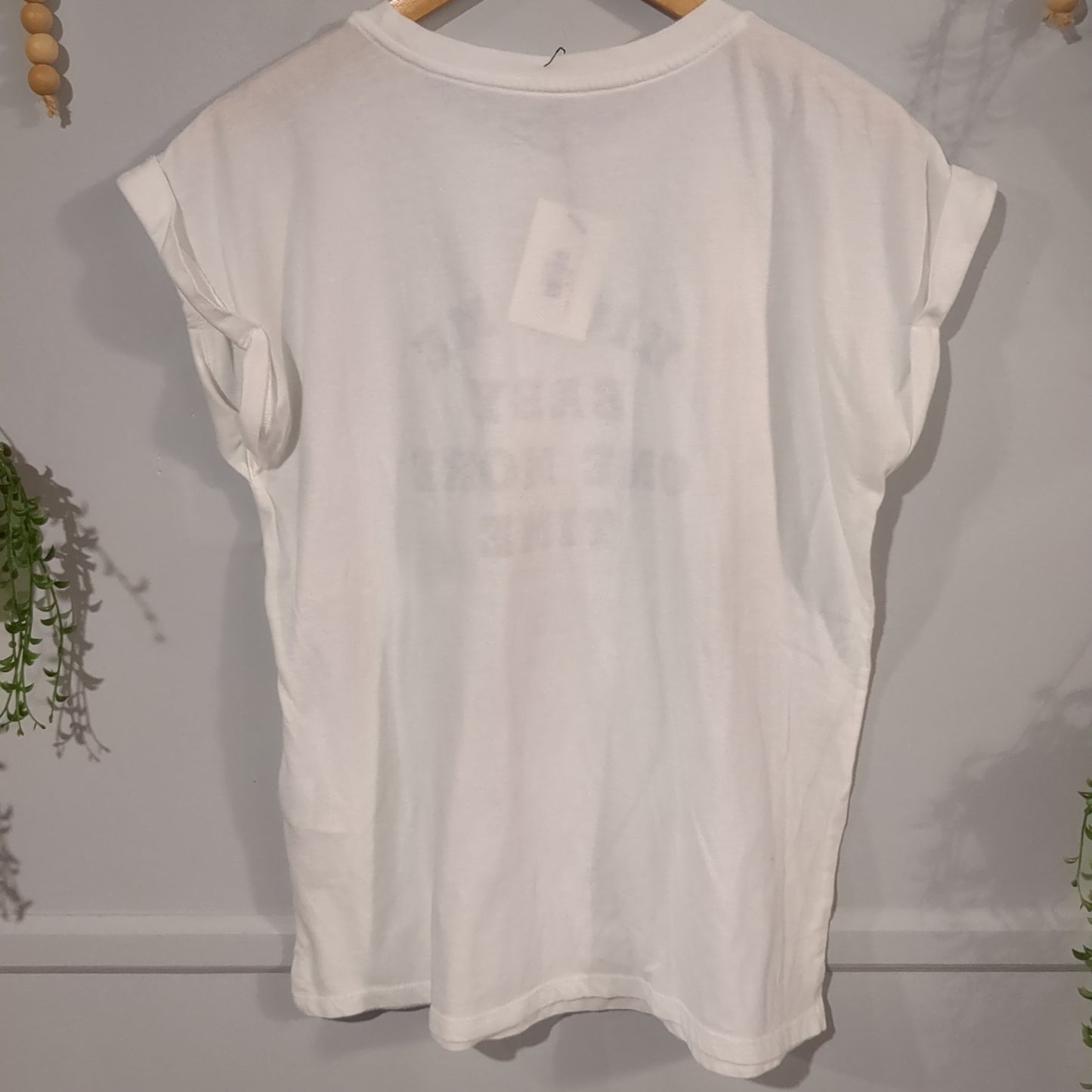 'kick me baby one more time' relaxed fit graphic SS tee, White