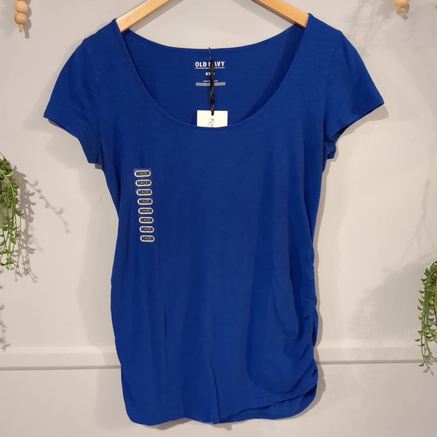 Vintage stye fitted scoop neck SS tee, Multi