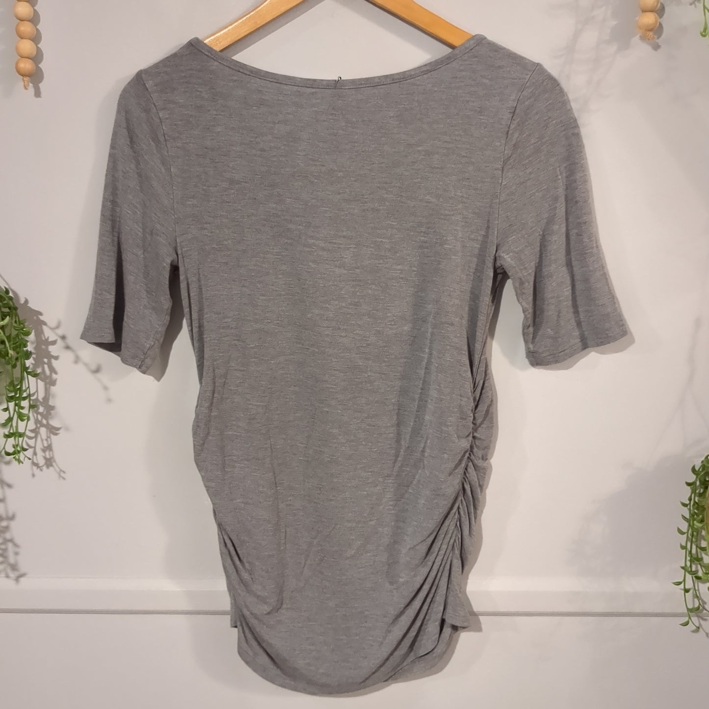 Extra-long fitted round neck SS tee, Multi