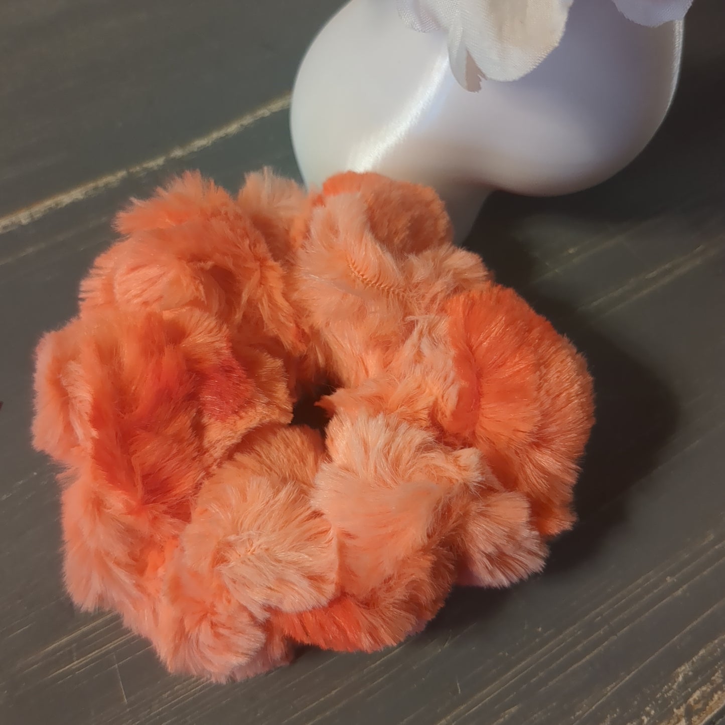 Faux fur oversized scrunchies, Asst'd