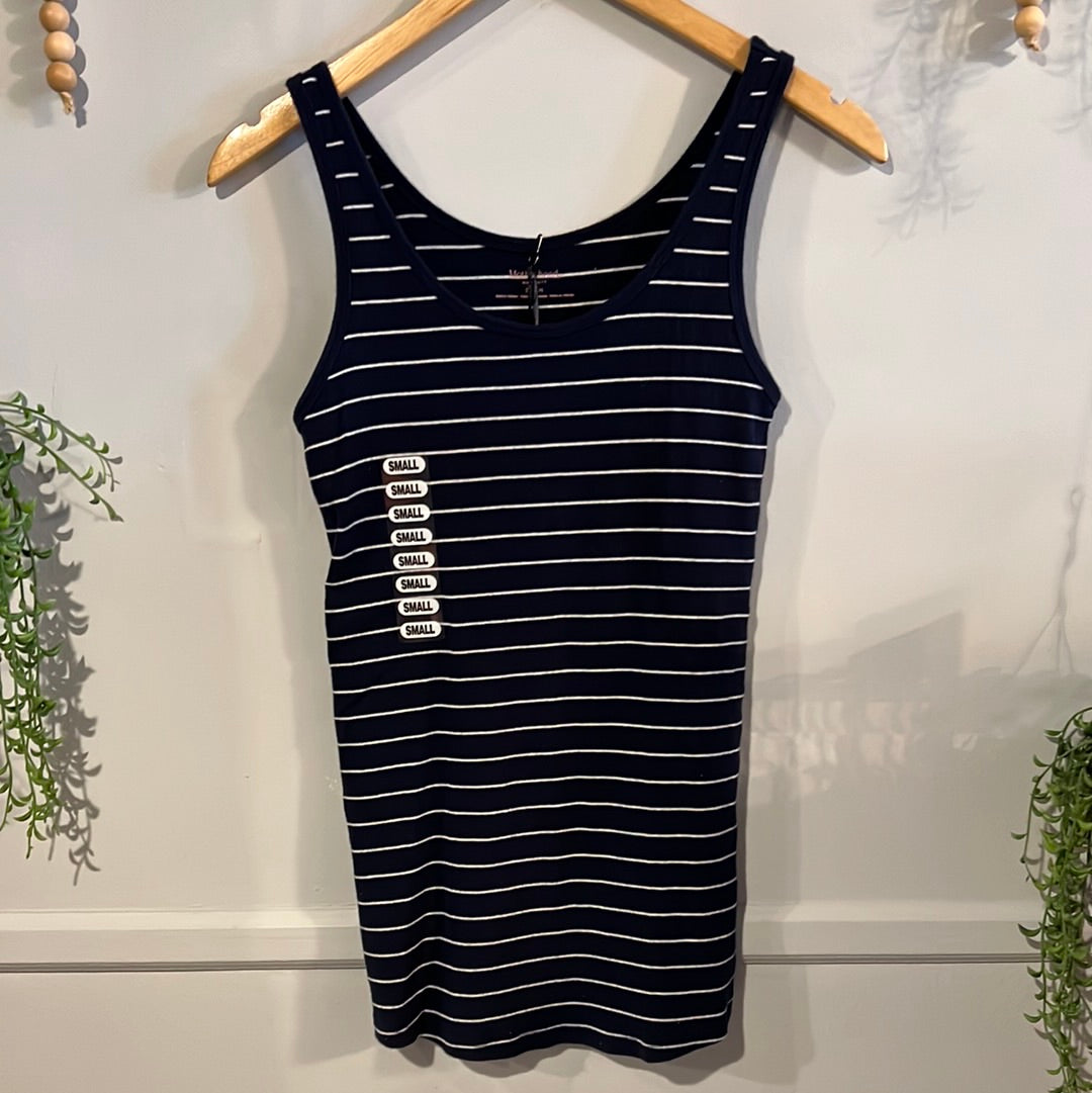 Classic ribbed knit scoop neck tank, Multi
