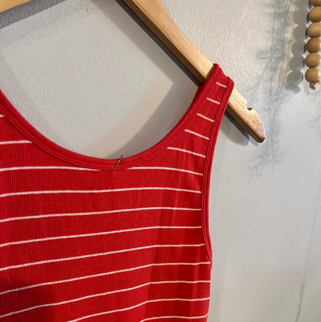 Classic ribbed knit scoop neck tank, Multi