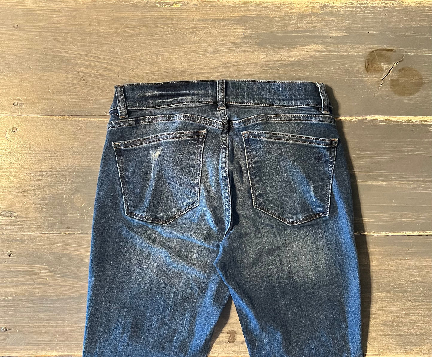 Side panel 27" skinny jeans, Medium wash