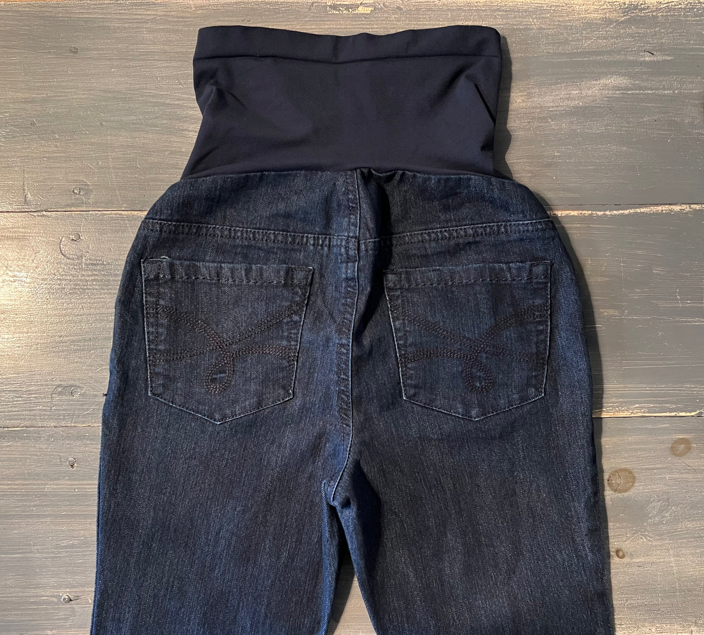Full panel 28" straight leg jeans, Dark wash