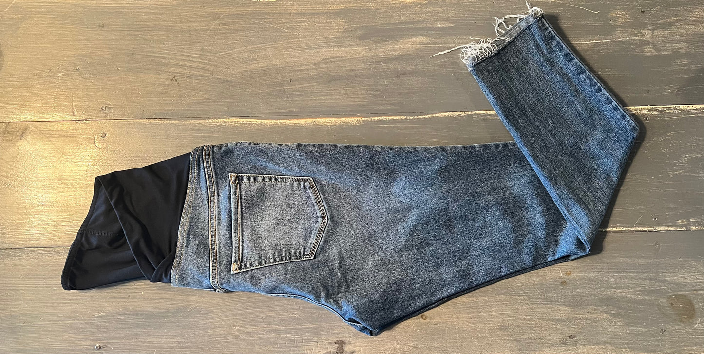 Convertible panel 27" skinny jeans, Multi Wash