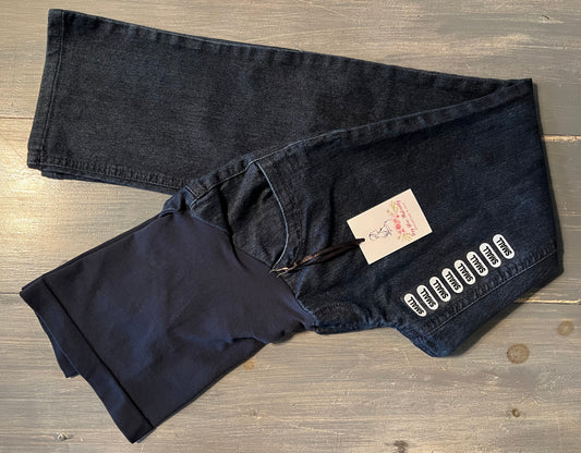 Full panel 28" straight leg jeans, Dark wash