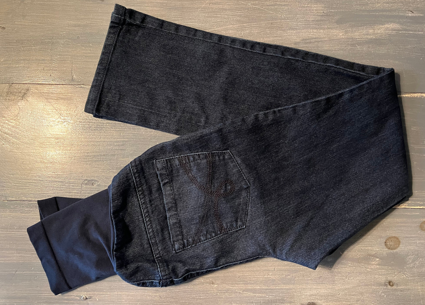 Full panel 28" straight leg jeans, Dark wash