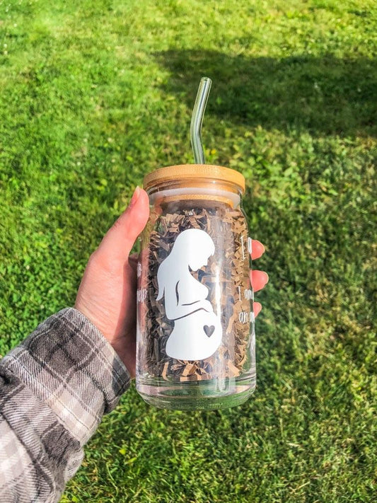 Libbey Glass w/ Bamboo Lid & Straw, Asst'd