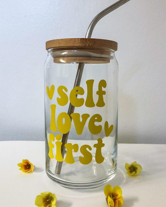 Libbey Glass w/ Bamboo Lid & Straw, Asst'd