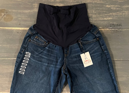 Full panel classic 11" denim shorts, Dark wash