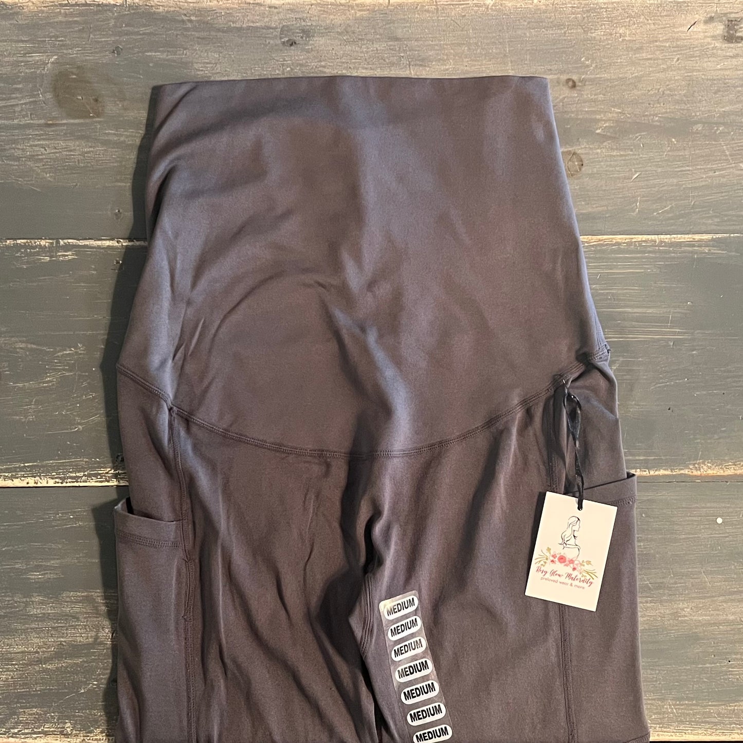 Active full panel 25" cropped leggings w/ pockets, Light grey
