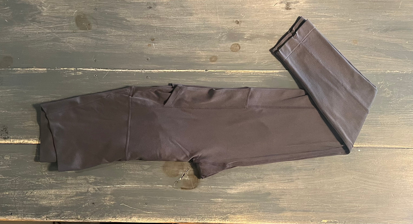 Active full panel 25" cropped leggings w/ pockets, Light grey
