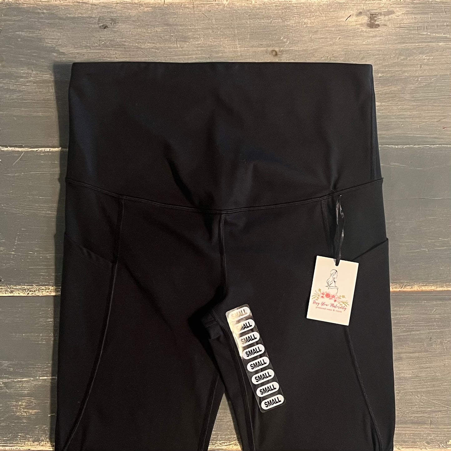 Active full panel 22" cropped pocket leggings, Black