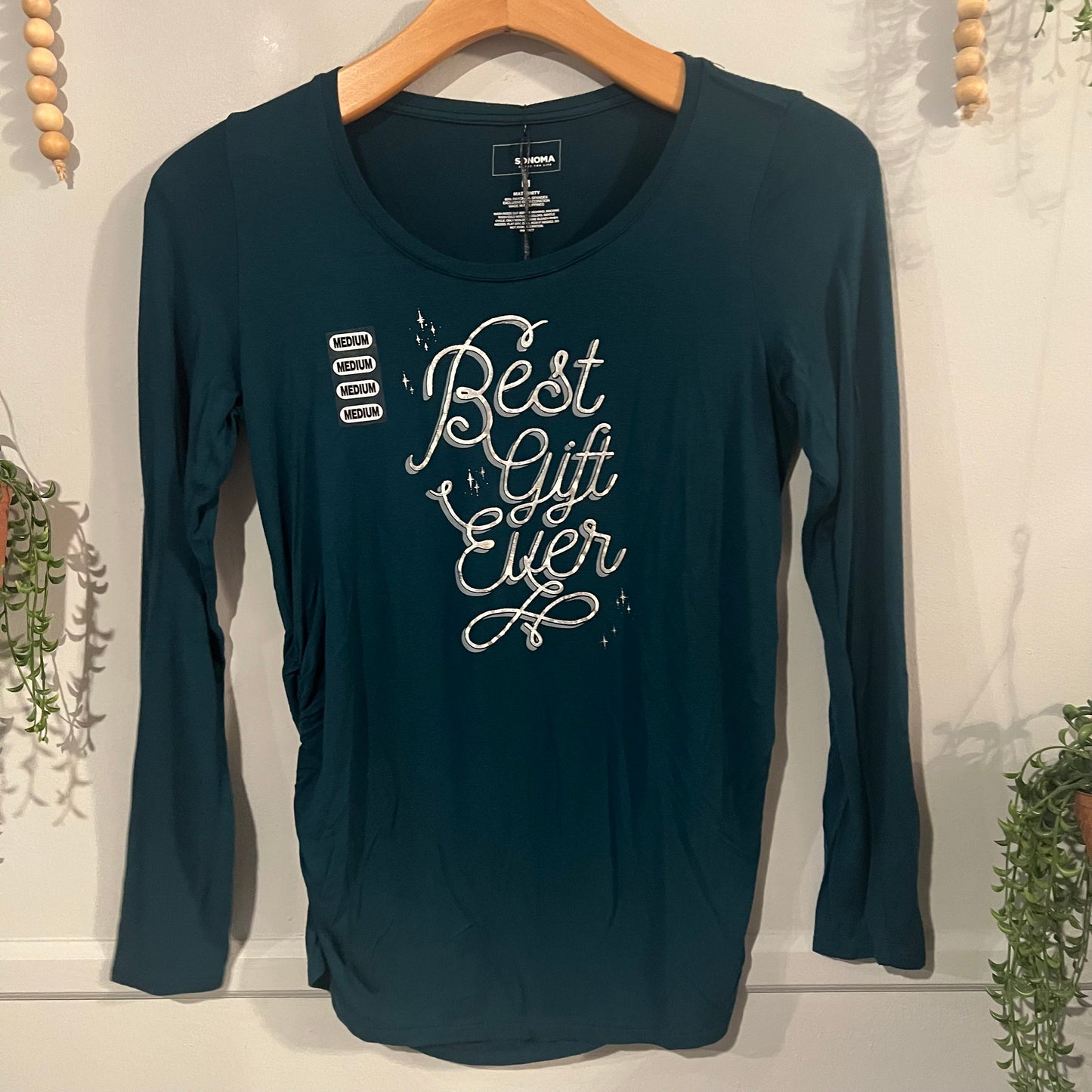 'Best gift ever' LS graphic tee, Deep blue