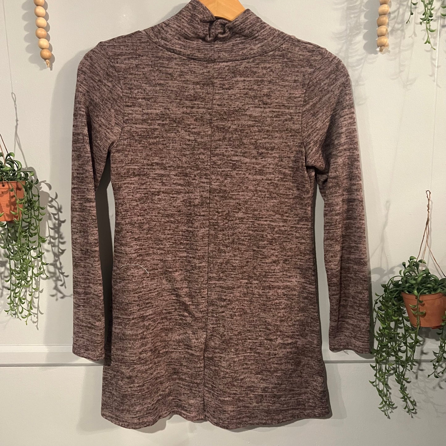 Crossover cowl neck LS boxy sweater, Multi