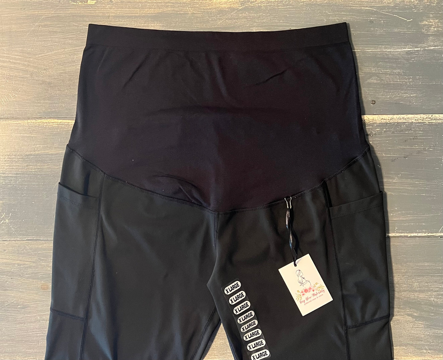 Active full panel 17" cropped pocket leggings, Black