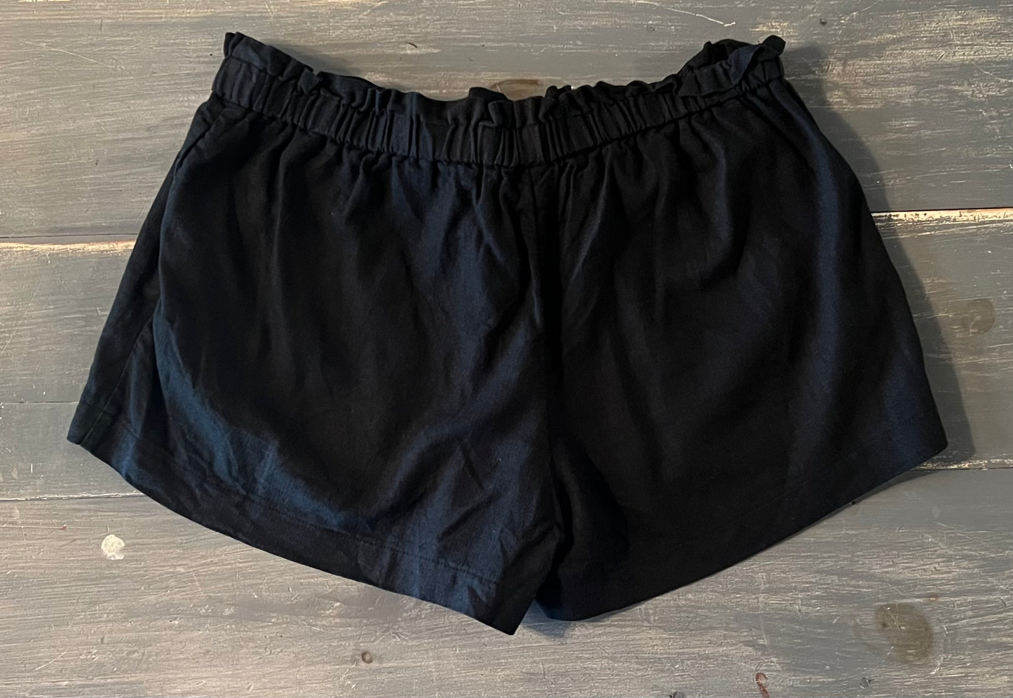 Drawstring under-belly waist 3" shorts, Black