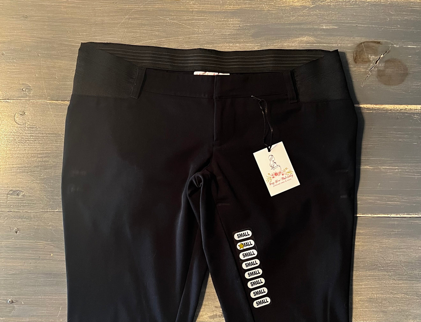 Side panels 24" skinny trousers, Black