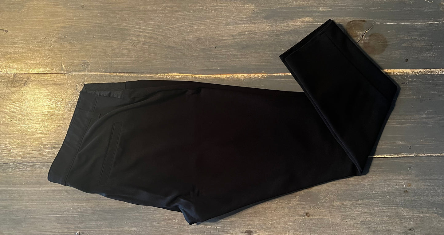 Side panels 24" skinny trousers, Black
