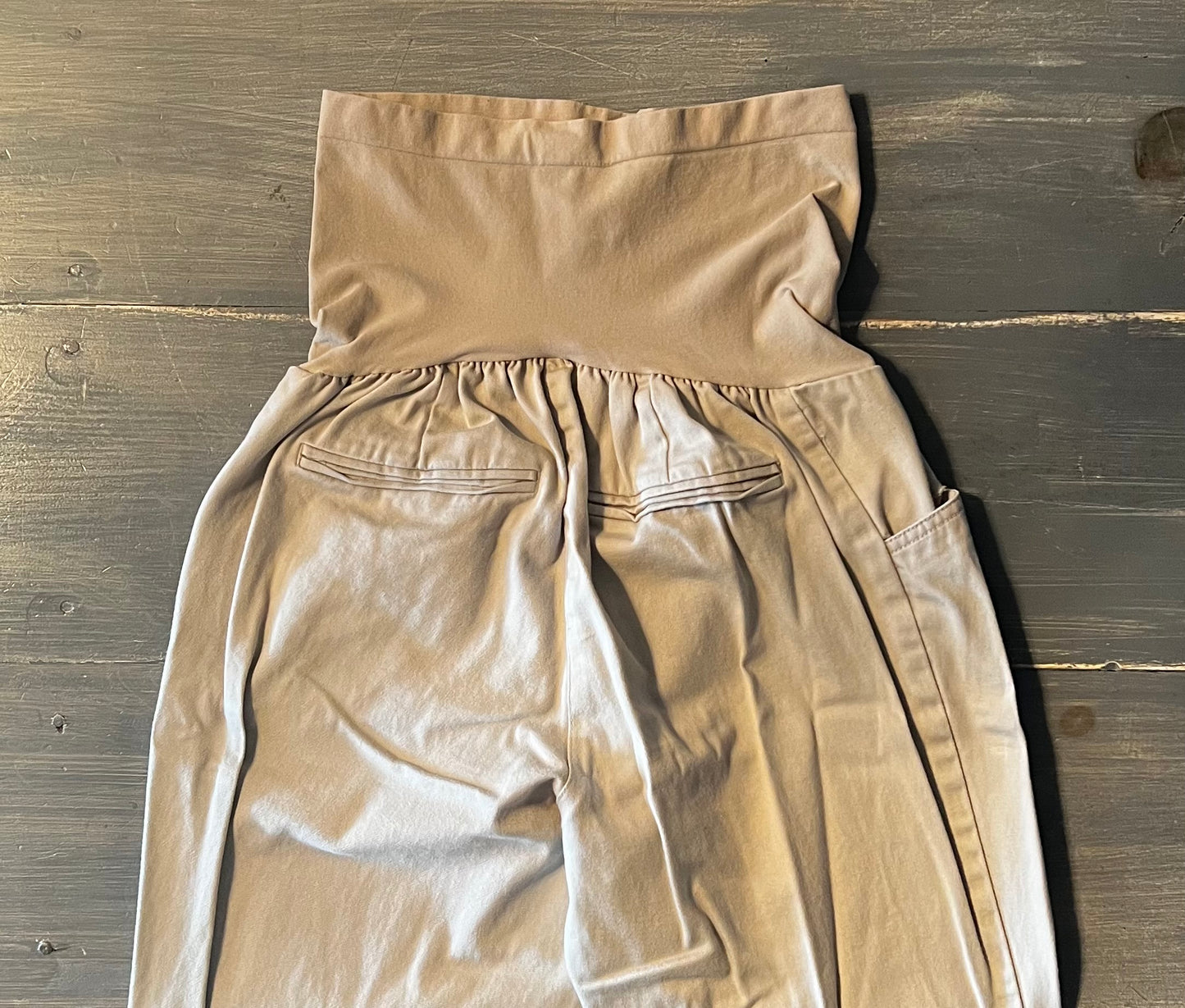 Full panel 29" straight leg pocket trousers, Sand
