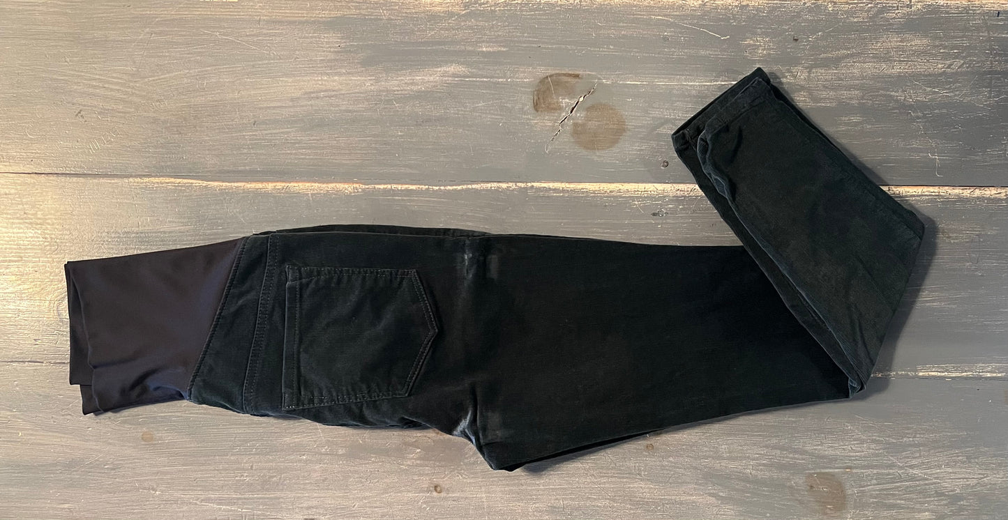 Corduroy full panel 24" skinny leg pant, Deep Emerald
