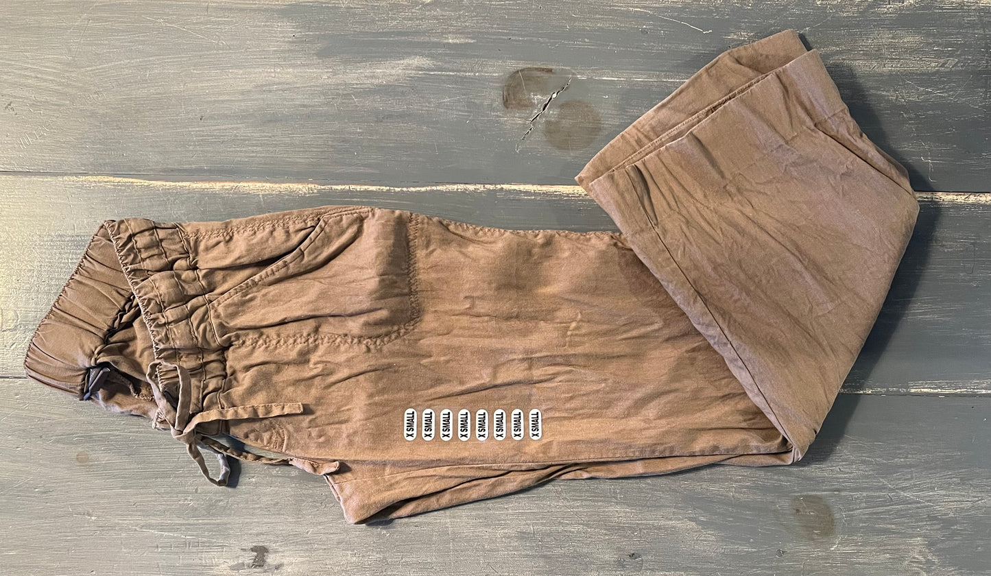 Full panel 28" linen pants, Macchiato