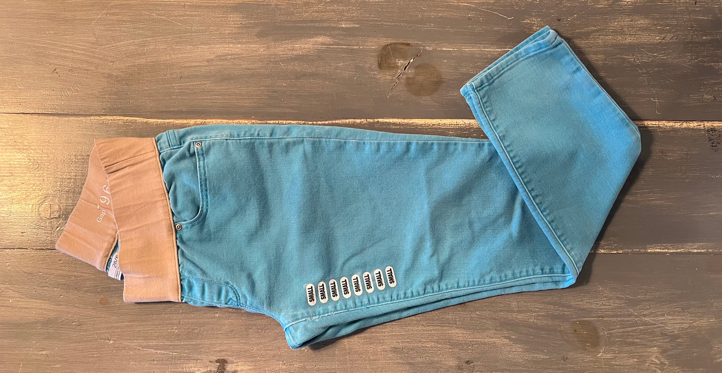 Under-belly panel 28" straight leg jeans, Blue