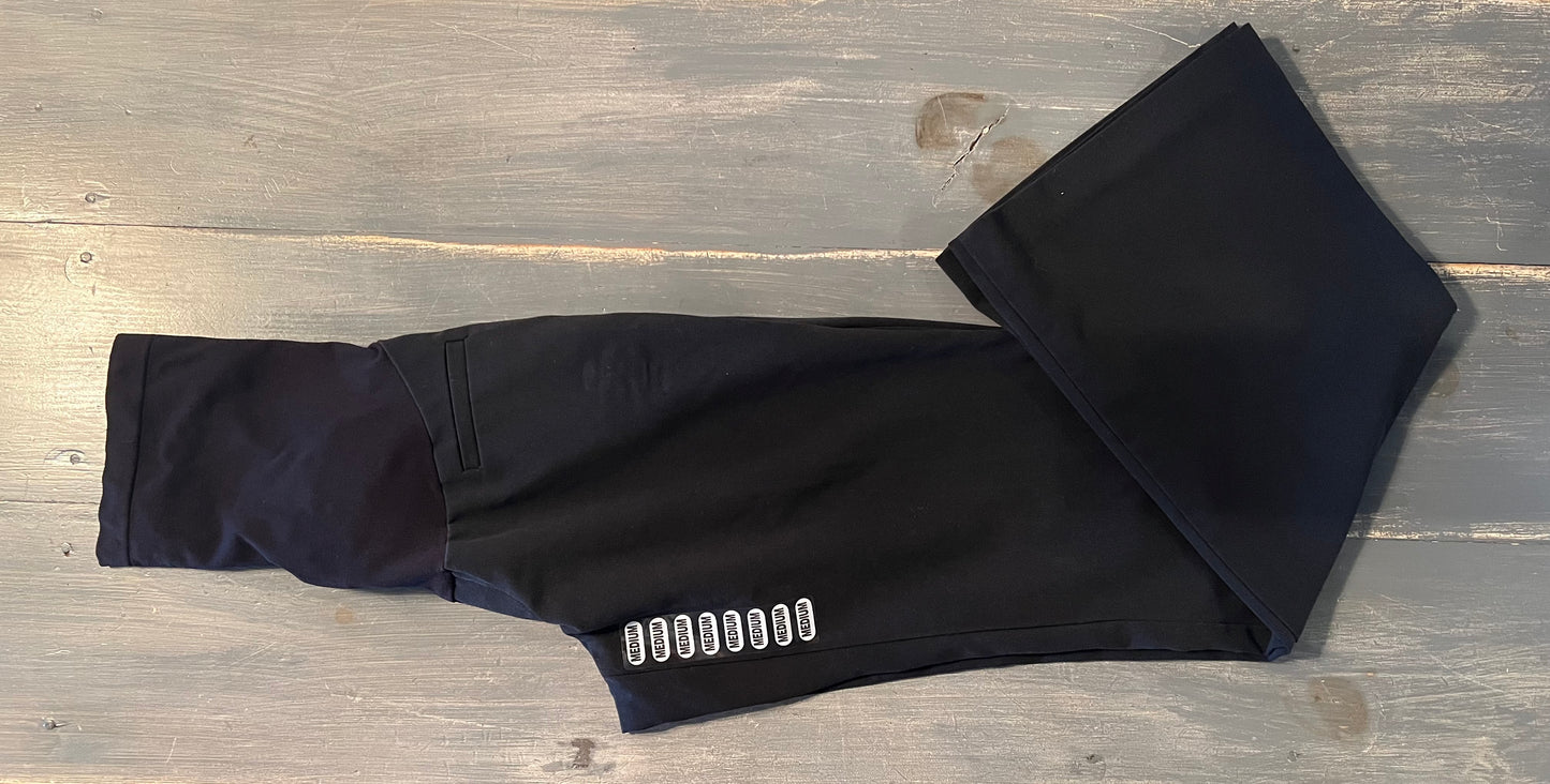 Full panel 31" straight leg trousers, Black