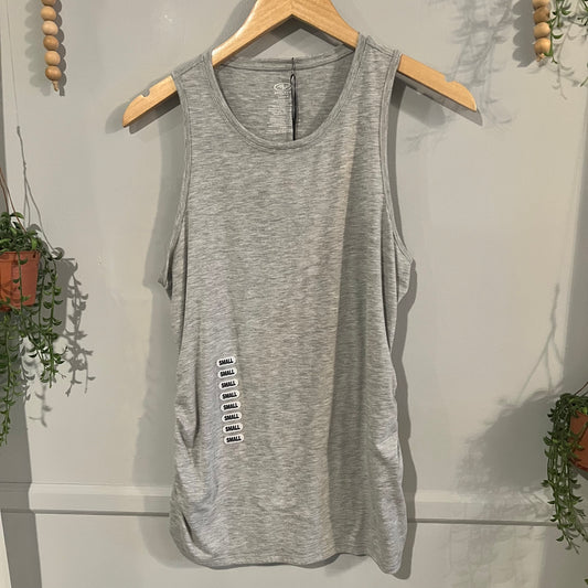 Essential fitted scoop neck tank, Grey