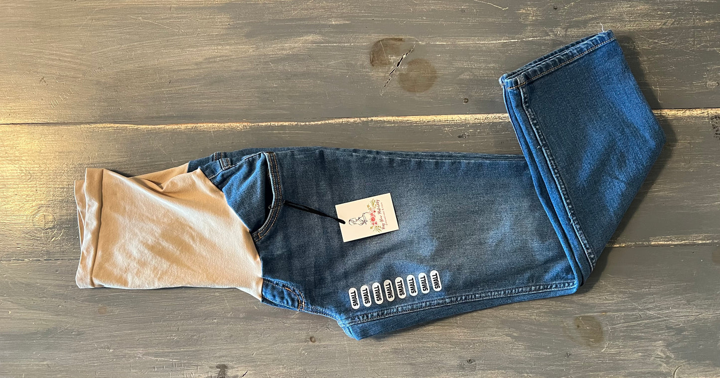 Full panel 24" straight leg jeans, Medium wash